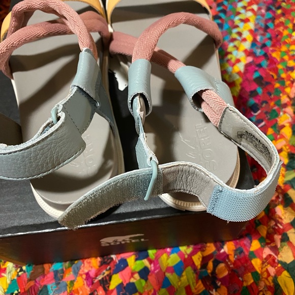 SOREL Roaming Decon Strappy Sandal in Crushed Blue Chrome NWB! - Picture 7 of 12